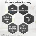 SAMSUNG 9 Kg Washing Machine With AI Eco Bubble WiFi Embedded &amp; Smart Thing Connectivity WW90DG5U24AXIM. 