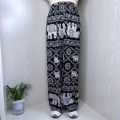 🔥 Elephant Pants 🔥 Elephant Pattern Trousers ❤️ Made in Thailand ❤️ Italian Silk Pants 🐘 ❤️ Soft and Smooth Fabric, Comfortable to Wear. Elastic Waist Pants, Long Pants, Very Popular Fashion Pants. 🎉 The Fabric Is Not Thick or Thin. You Can Be Beautif. 