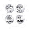 2pcs Funny Destiny Flip Coins GO to Bed Decision Coin One More Chapter Challenge Coin Double-Sided Decision Coin Flip Coin kits.