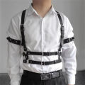 Techwear Hip Hop Punk Leather Body Harness Chest Shoulder Strap Men Multi Function Adjustable Gothic Waist Belt.