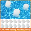 18/12/6pcs Swimming Pool Octopus Oil Absorbing Filter Sponge SPA Hot Tub Aquarium Fish Tank Pond Sponge Filter Cleaning Tools. 