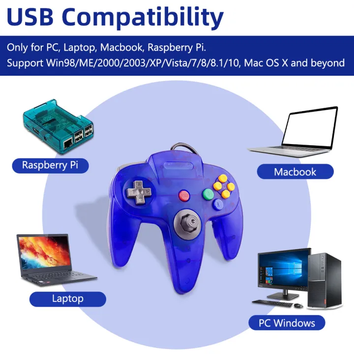 N64%20Controller%20Classic%20USB%20Wired%20Remote%20Gamepad%20Gaming%20Joystick%20Accessories%20Classic%2064%20Console%20Retro%20Games%20For%20Mac%20Computer%20PC%20-%20Image%202