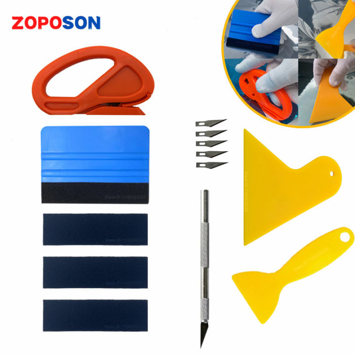 Car Film Wrap Tool Kit Vinyl Spatula Vinyl Scraper Cutter for Vehicle Window Tint Car Accessories Wrapping Tools Squeegee Set