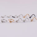 1PC 316L Surgical Steel Nose Stud CZ Crystal Screw Nose Piercing Retainer Holder Flower Nose Bone Ring Body Piercing Jewelry.
