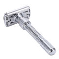 Adjustable Double Edge Safety Razor Classic Men Shaving Zinc Alloy Metal Manual Shaver Men's Hair Removal With 5 Blades 1 Case. 