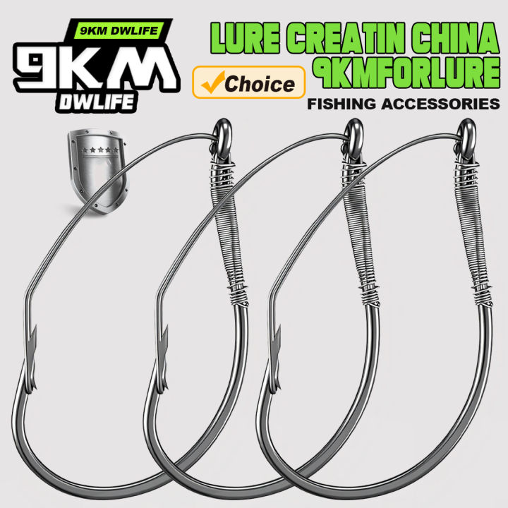 9KM 25Pcs Wacky Rig Hooks Drop Shot Weedless Hook Worm Hook Bass Fishing Hook for Wacky Rigging