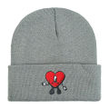 Personality Bad Bunny Warm Hat Anime Cosplay Windproof Versatile Knitting Embroidery Cap Trend Outdoor Hat Costume Party.