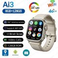 Ultra 5G Android Smart Watch 6GB RAM & 128GBROM With Playstore Rotating Camera For Front And Rear 2.01 inch Big Display IP67 Waterproof  Heart Rate Monitoring Wifi Cellular Network supported Video Calling Android Smartwatch. 