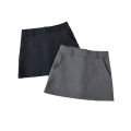 Mooyufon Women Fashion Solid Back Zipper A-Line Mini Skirt Vintage High Waist Female Chic Lady Skirts.
