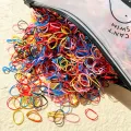 500Pcs/Set Girls Colourful Elastic Disposable Soft Rubber Band Hair Tie Headband Children Ponytail Holder Bands Kids Accessories. 