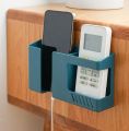 Wall Mounted 2-in-1 Mobile Phone Charging Stand and Multipurpose Storage Holder Bracket. 