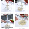 Manual Hand Press Chopper Machine - 2000ml Vegetable & Food Processor, Multi-Function Slicer Dicer with Portable, Easy-to-Clean. 