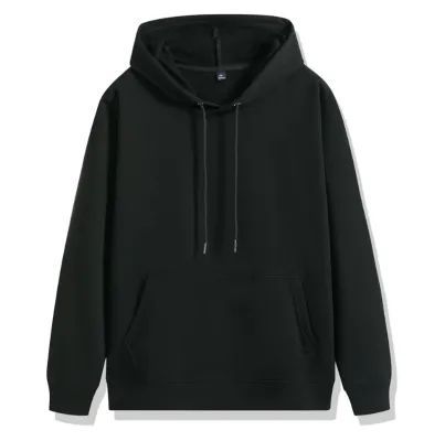 New Black Plain Hoddie For Mens Winter Choth Full Black Color Upper
