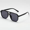 Women Men Square Sun Glasses Retro Polygon Sunglasses Female Black Vintage Fashion Ladies Oculos De Sol Double Beam Eyeglasses.