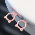 2pcs Toilet Seat Lifters Multifunction Silicone Self-Adhesive Cabinet Door Handle Avoid Touching Toilet Lid Handle Wc Accessorie. 