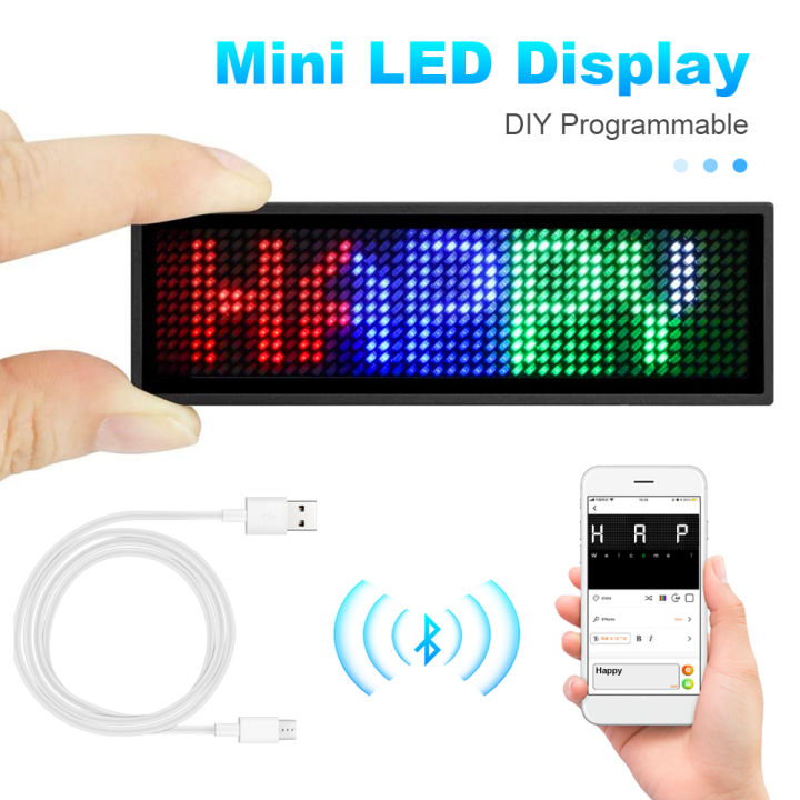 LED Name Badge Multi-color LED Display DIY Programmable Scrolling ...