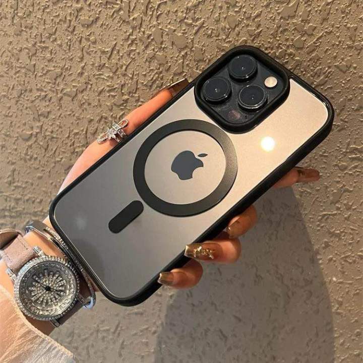 iPhone%2016,%2015,%2014,%2013,%2012,%2011%20Pro%20Max,%20MagSafe%20Case%20Transparent%20Candy%20Color%20Bumper%20Shockproof%20Back%20Cover%20-%20Image%205