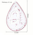 Empire sewing ruler and French curve, used for pattern making drafting, transparent plastic fashion designer ruler pieces assemb. 