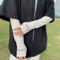 Large Size Ice Sleeves for Men's Sun Protection Japanese Summer Outdoor UV Protection Loose Arm Sleeves Driving Outdoor Gloves.