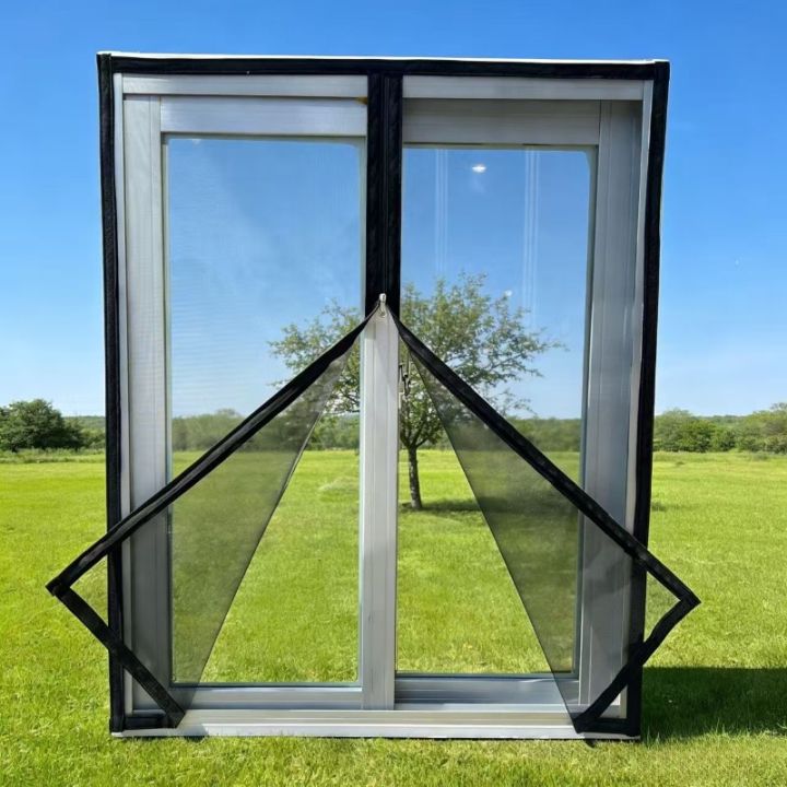 Zipper Mosquito Window Screen, Self-Adhesive Insect Net, Transparent Mesh Fly Screen, Easy Remove Washable Window Net for Home