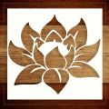 Lotus Flower Stencil Set - 2 Sizes Reusable DIY Painting Template Wall Decor. 
