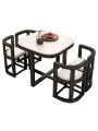 Dining table with chairs space saver dining chairs set with 4 chairs table pure sheesham wood life time warranty. 
