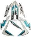 Yamaha Ray Zr 2017 Cyan Blue Complete Sticker set. 
