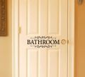 Bathroom Decal - Door Sticker - Bathroom with scrolls Wall Decal - Bathroom Decor. 