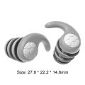 Silicone Sleeping Earplugs 3 Layer Swimming Ear Plugs  Lightweight Soundproof Earplug Canceling Noise Reduction For Travel Home. 