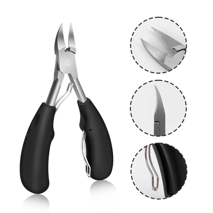 Toe Nail Clippers for Thick & Ingrown Nails – Stainless Steel Eagle-Beak Nail Nipper for Dead Skin & Nail Groove Trimming