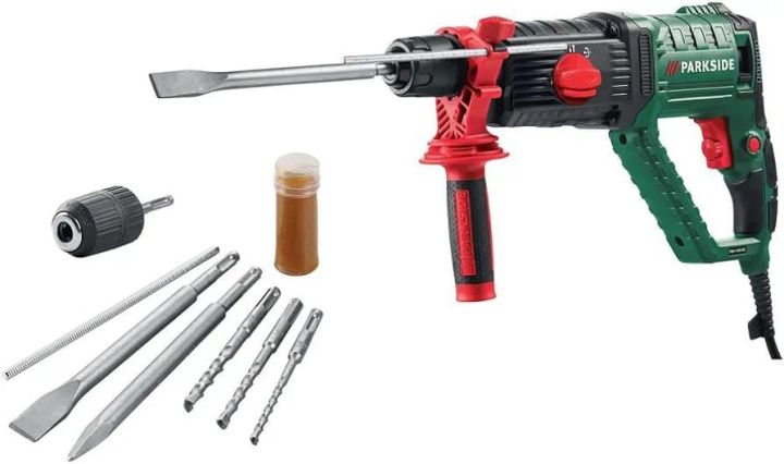 Parkside drill and chisel hammer tool PBH 1050 B2 with storage case