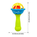 Single head rattle Soft glue Dumbbell Baby Hand Teether With jhunjhuni CN -1pcs. 
