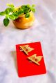 Elegant Brass made Nepal Flag Designs Brooch For Men. 