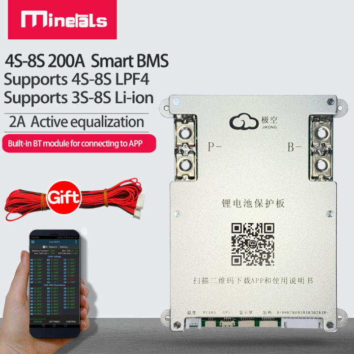 Active BMS 4S 5S 6S 7S 8S 200A Smart BMS 2A Active Balance Energy ...