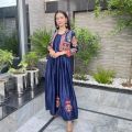 Fancy jacket Maxi 3pc Embroidered jacket + Embroidered maxi+ trouser Fine quality stitching Fine Stuff. 