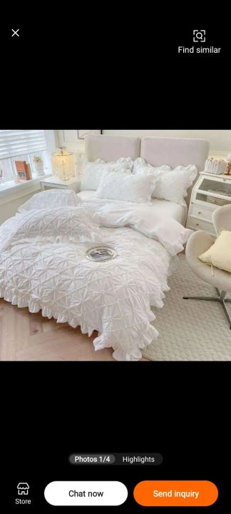 Luxury Soft and Comfortable 4 Pcs Bed Sheet Set Including One Bed Sheet 2 Pillow Cover And One Quilt Cover