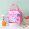 3D Cartoon Lunch Bag Insulated Thermal  New Edition for Girls Kids Picnic Milk Bottle Bento Bag. 