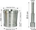 Aluminium Mortar and Pestle Set Kitchen Khalbatta Okhli Khal Musal Dasta Ural Kundi Sota Kharal Masher Set Spice Grinder Small Size. 