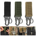 Men's Belt Ring Keychain Tactical Outdoor Hunting Tactics Belt Multi Nylon Outdoor Webbing Belt Key Hang Buckle Eagle Hook. 