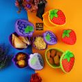 Pack of 3 Strawberry bowls set with fruity design lid - best bowl set for kids. 