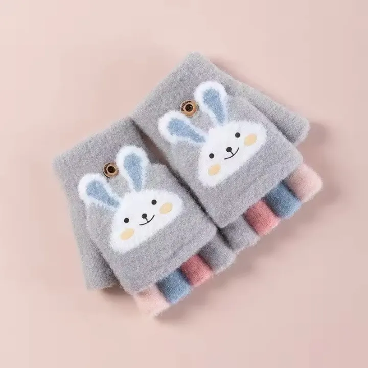 Kid's%20Warm%20Thick%20Flip%20Half%20Finger%20Gloves%20Boys%20Girls%20Winter%20Warm%20Gloves%20Cartoon%20Cute%20Rabbit%20Gloves%20Daily%20Crawling%20Outing%20Gloves%20-%20Image%207