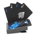 Waterproof, Pure Black, Wear-resistant And Durable Plastic Poker Board Game Cards PVC Magic Poker Cards Casual Game Poker Cards. 