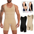 Men Full Body Shaper Sleeveless Slimming Vest Underwear Compression Seam-free Bodysuit Shapewear Tummy Control Faja Para Hombres. 