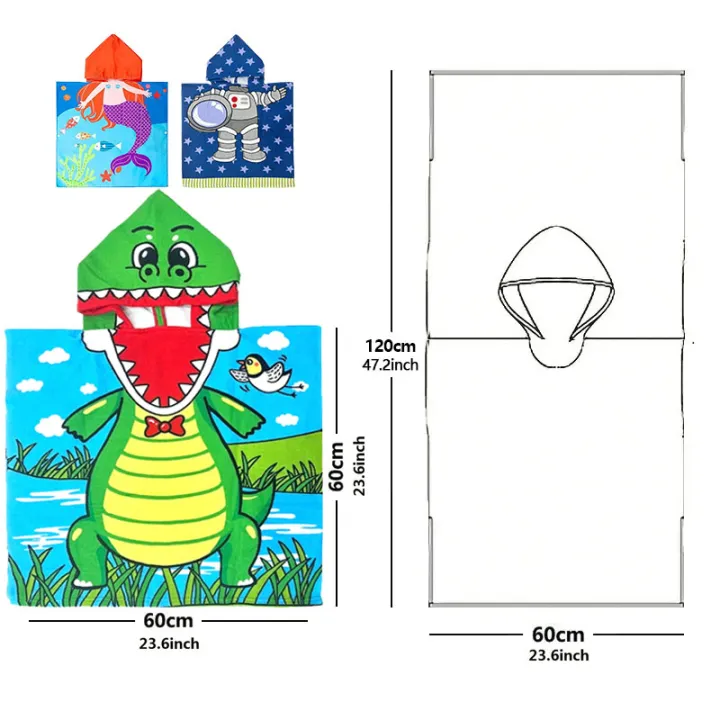 1%20Children's%20Beach%20Towel,%20Cartoon%20Beach%20Cape%20with%20Hat,%20Soft%20and%20Absorbent,%20Suitable%20for%20Family,%20Shower,%20Swimming%20and%20Beach%20-%20Image%204