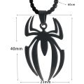 Spider Shape Cosplay Necklace Men Stainless Steel Pendant Chain Choker Jewelry Accessories Props .