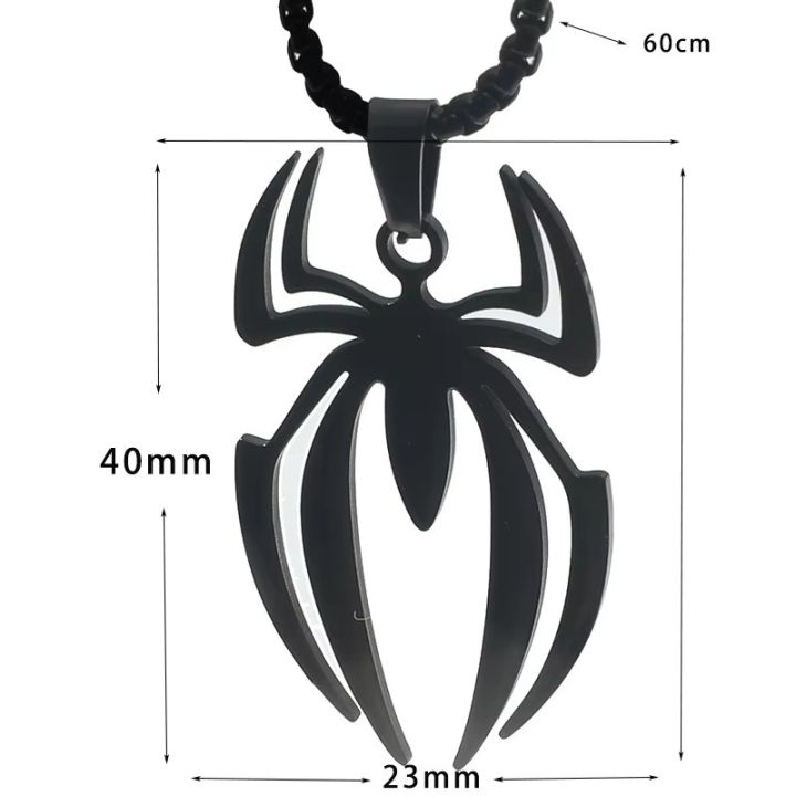 Spider%20Shape%20Cosplay%20Necklace%20Men%20Stainless%20Steel%20Pendant%20Chain%20Choker%20Jewelry%20Accessories%20Props%20%20-%20Image%205