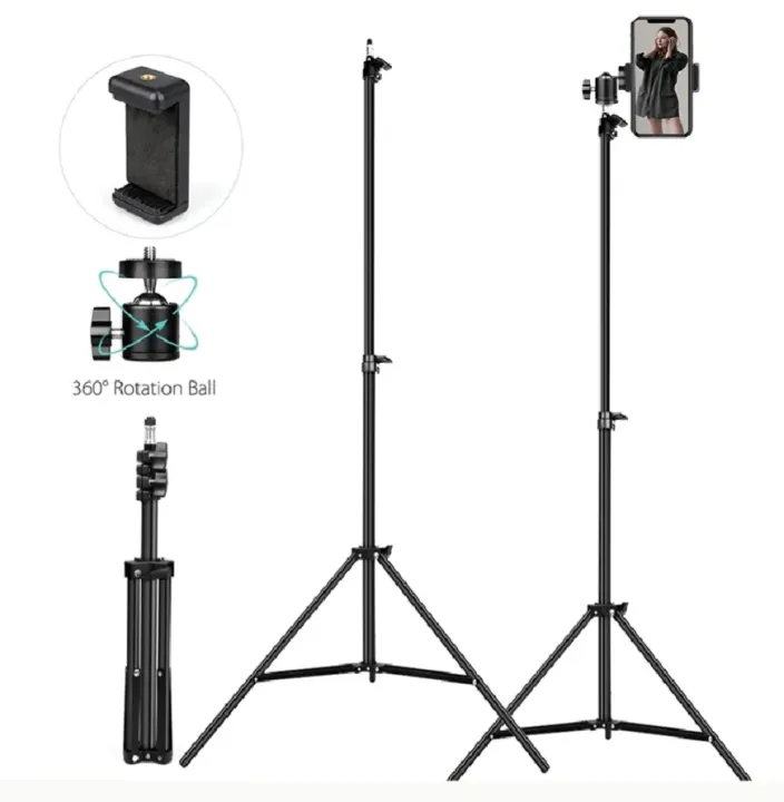 6%20Feet%20Tripod%20Stand%20with%20360%20Degree%20Horizontal%20and%20Vertical%20Rotation%20Ball%20Head%20and%20Mobile%20Holder%20Compatible%20With%20Smartphone%206%20Feet%20Tripod%20Stand%20with%20360%20Degree%20Horizontal%20and%20Vertical%20Rotation%20Ball%20Head%20and%20Mobile%20Holder%20Compatible%20With%20Smartphone%20-%20Image%202