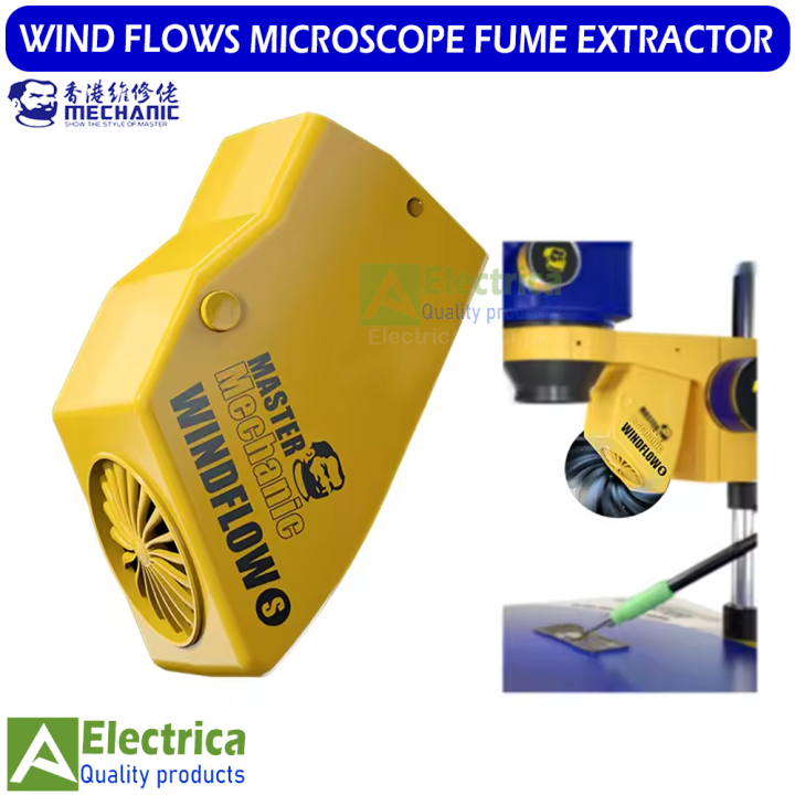MECHANIC WindFlowS Microscope Fume Extraction Instrument Motherboard PCB Repair Soldering Smoking Extraction Smoke Exhaust Fan by Electrica