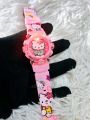 Kids Girls Kitty Watch Spinner Lighting Musical Cool Fun Watch. 