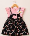 1-2 and 7-10 Years Baby Girls Overall Print Dress 1 piece. 